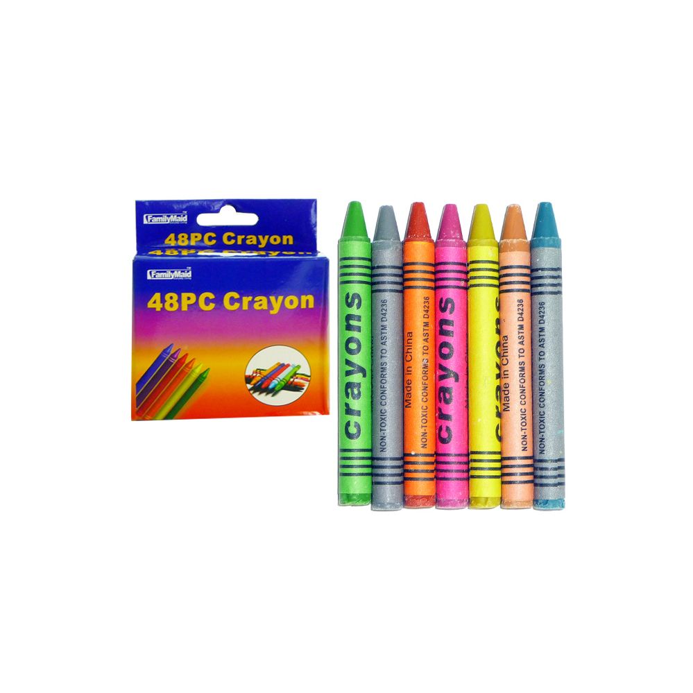 96 Pack of Crayons 48pc 7.8cm | Distributor