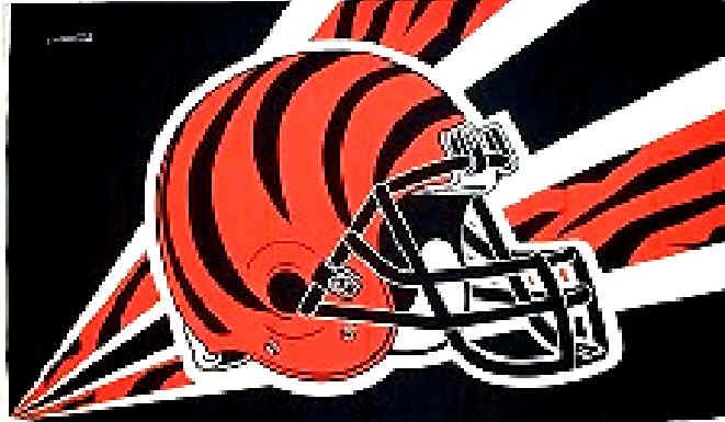 4 Pack of 3' x 5' Cincinnati Bengals NFL licensed flag